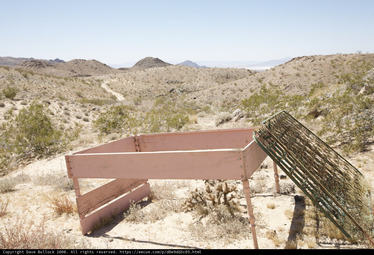Pink Metal Fence in the Desert