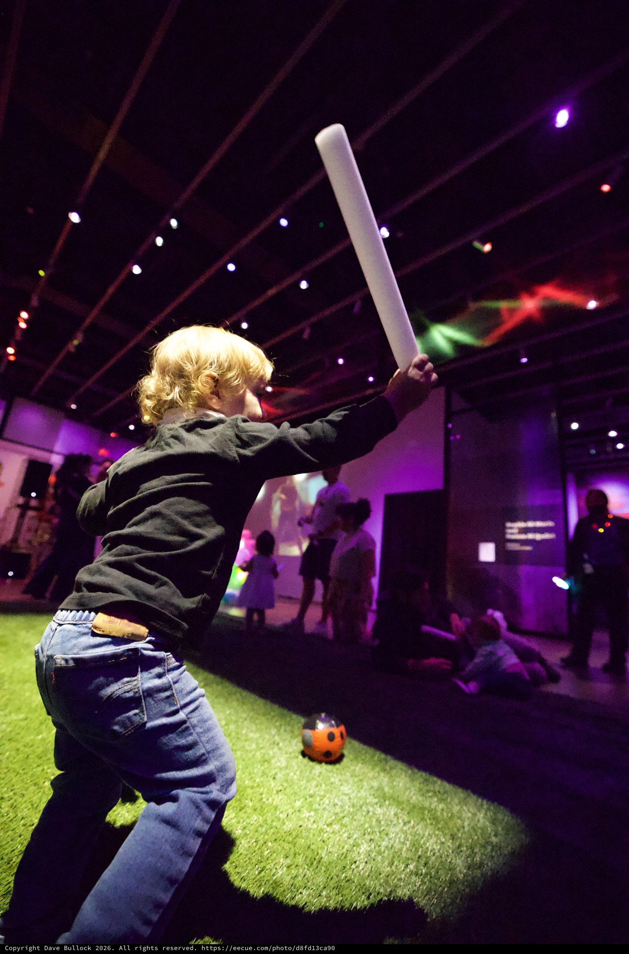 Young Child Playing Cricket at Baby Rave Event