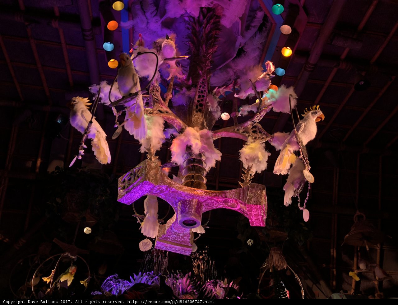 Feathered Chandelier at Disneyland