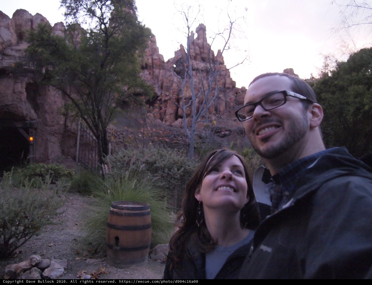 Couple Selfie at Big Thunder Mountain Railroad Dusk
