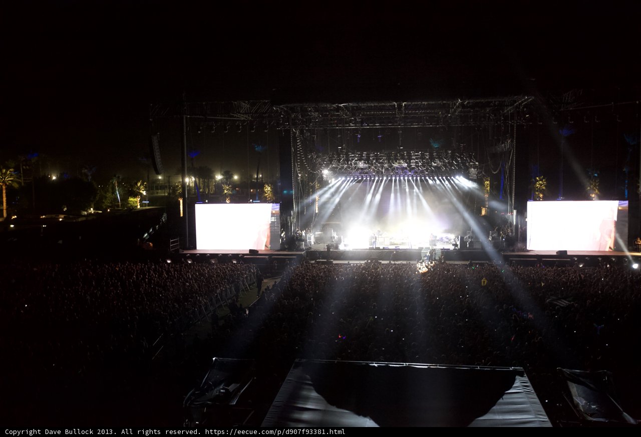 Spotlight on Stage at Coachella Concert