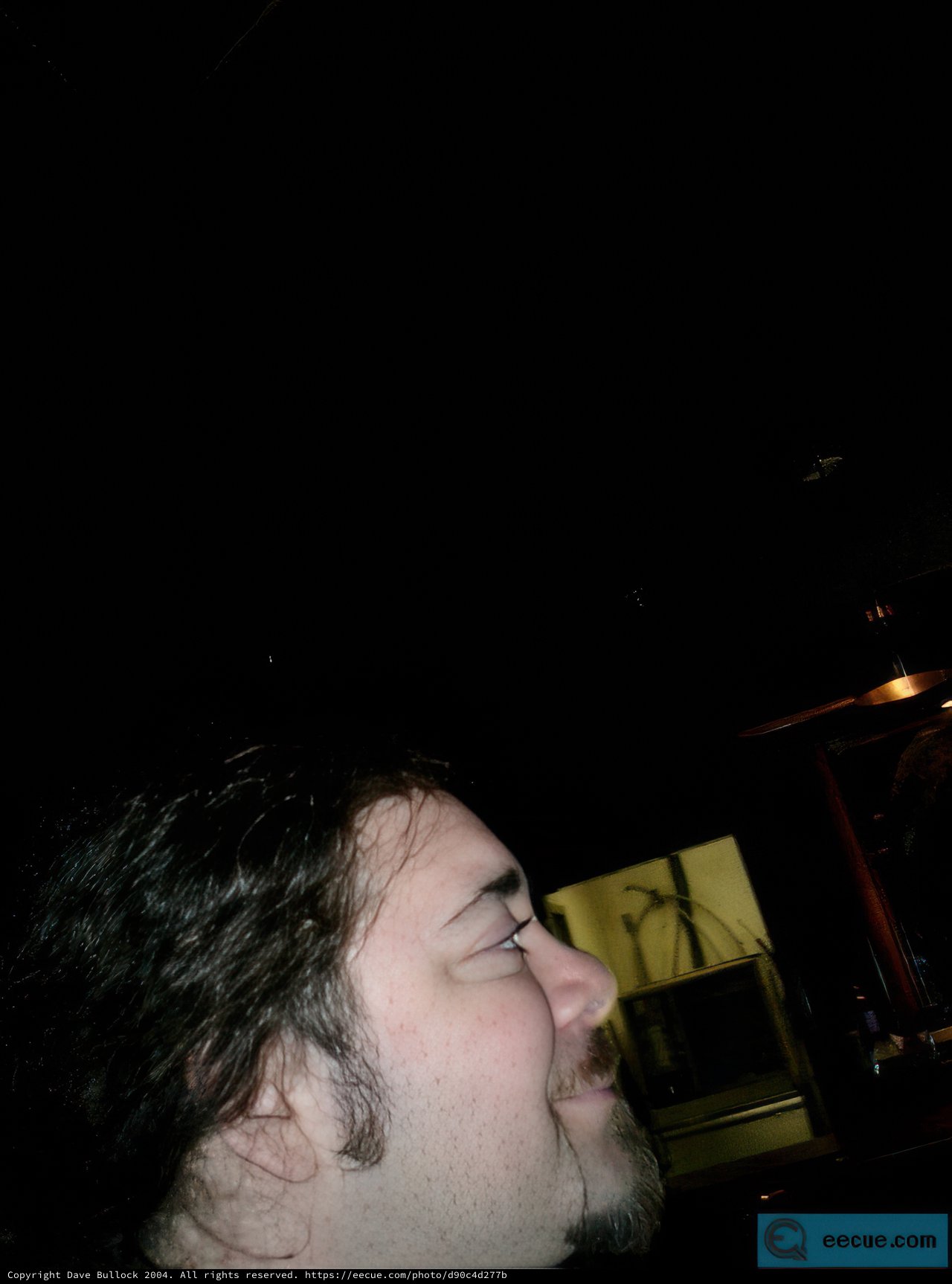 Bearded Man Contemplates Technology