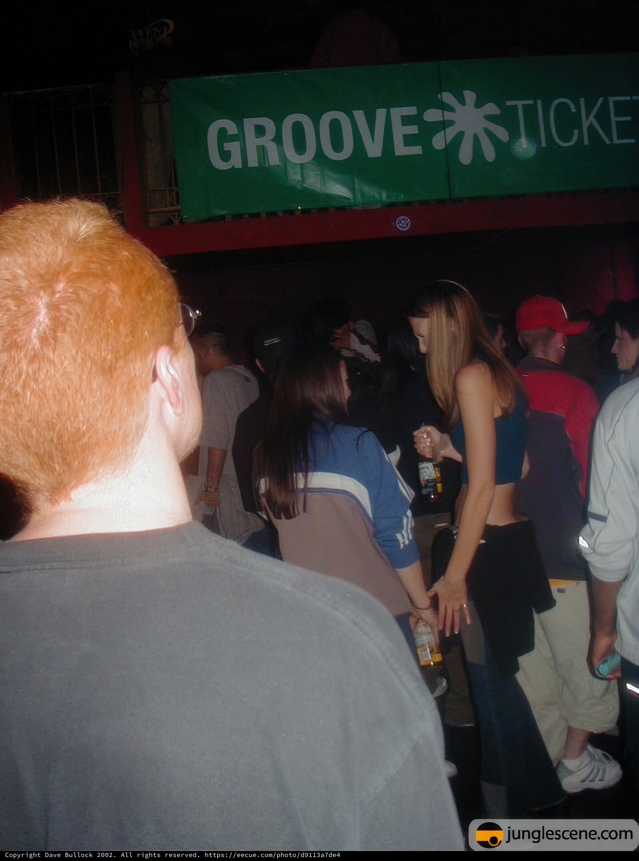 Night Club Scene at Grove Ticket Sign