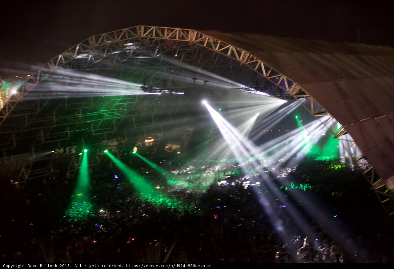 Green Spotlight at Coachella Concert