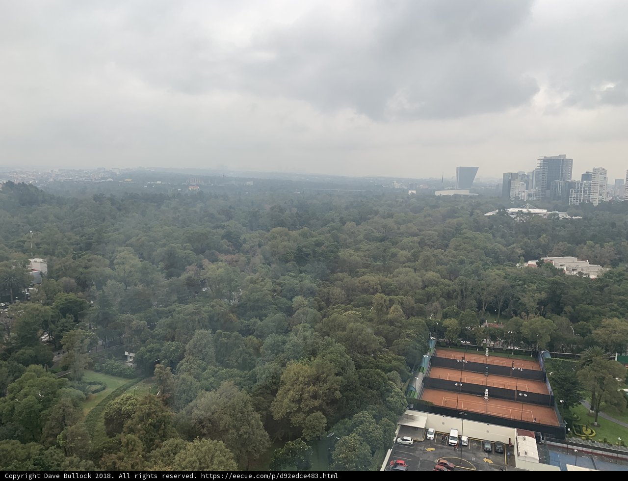 Cloudy Cityscape from Above