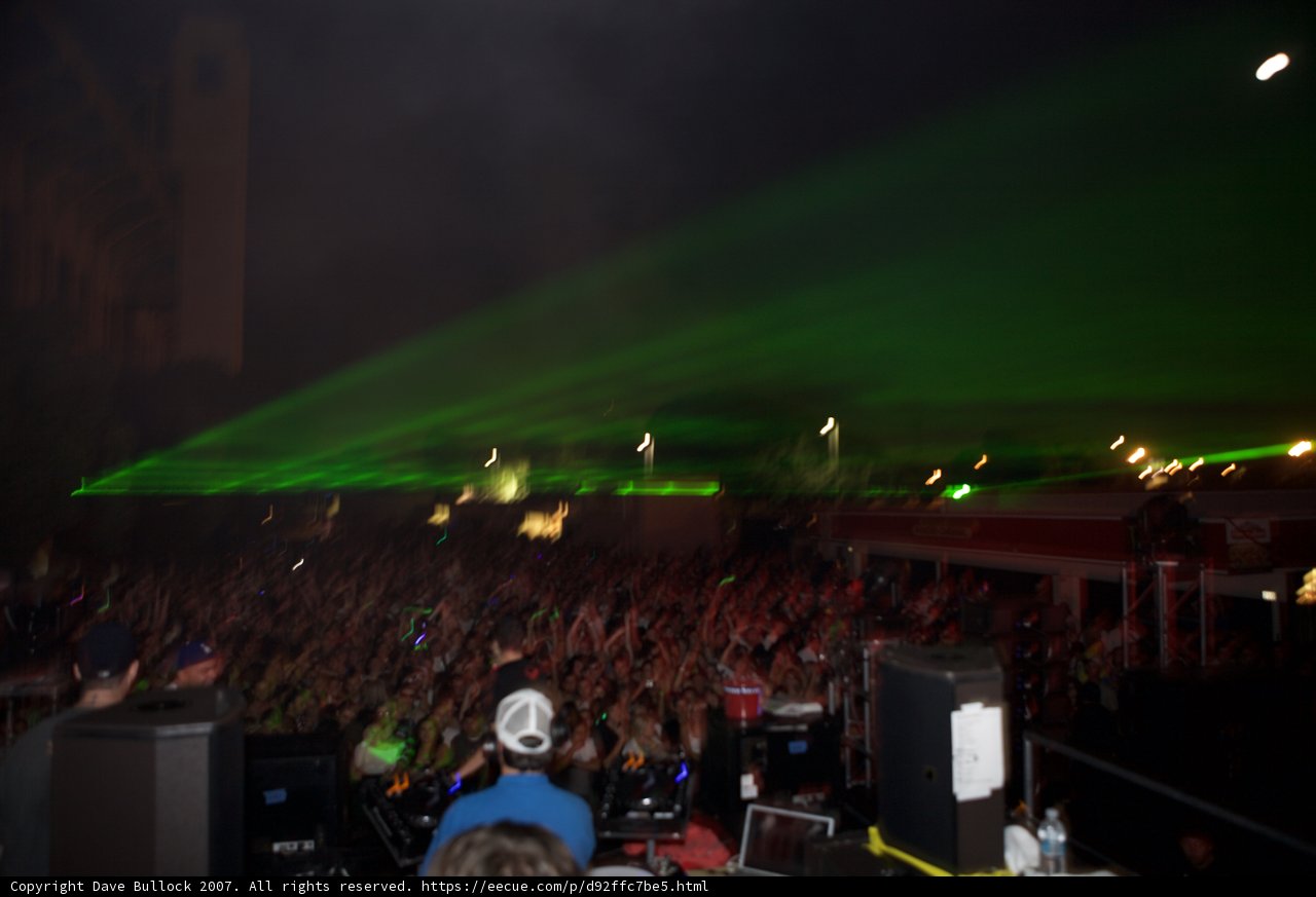 Green Laser Show at the Urban Night Club