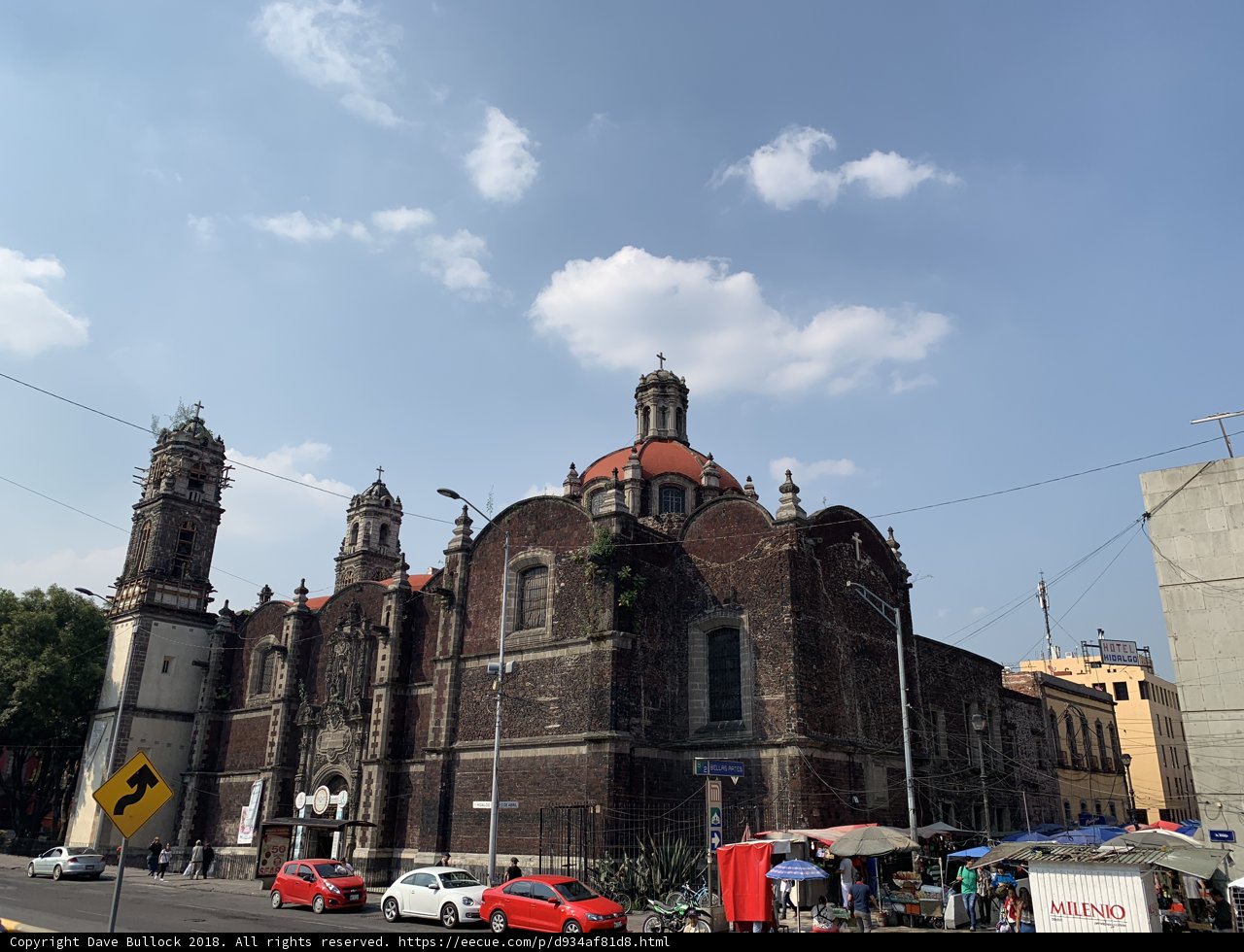 Towering City Church at an Intersection