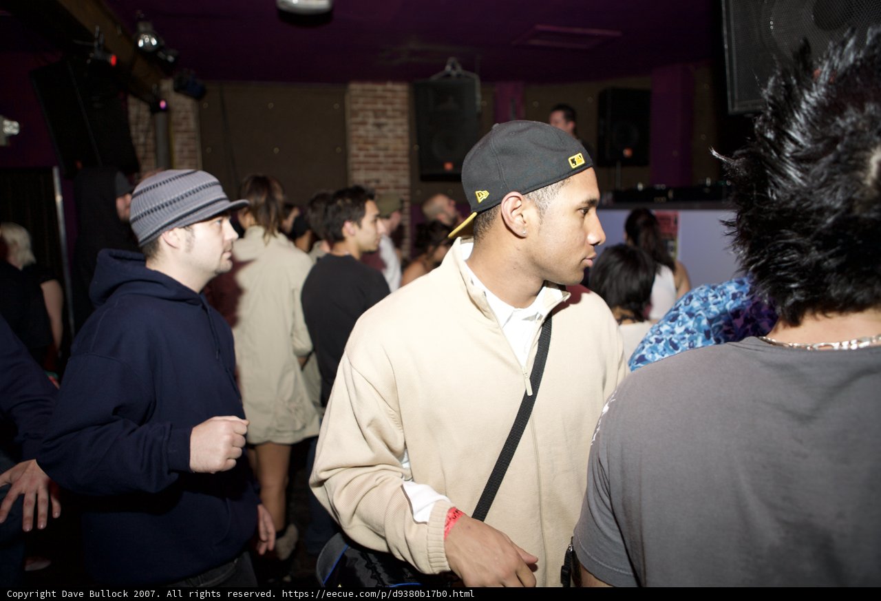 Club-goers rocking their headgear