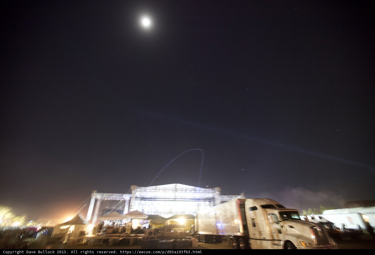 Parked Truck under the Night Sky