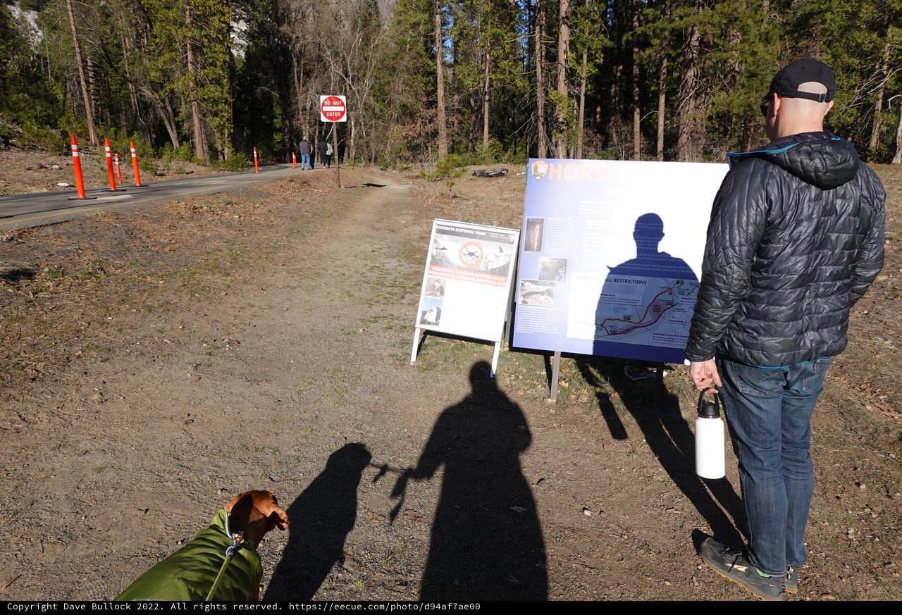 Family Shadow Portrait at Park Information Station