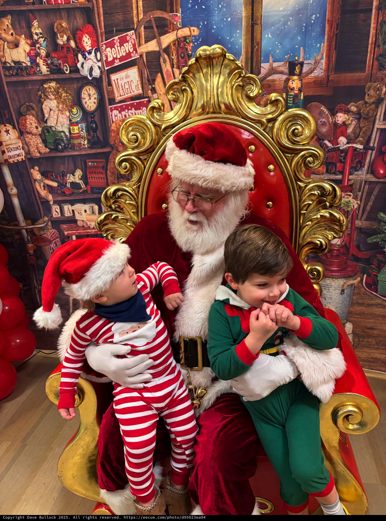 Santa Visit: Two Brothers with Saint Nicholas
