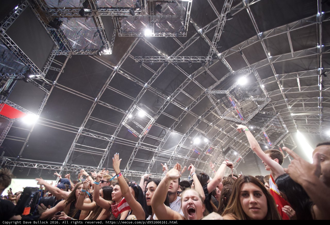 Concertgoers Raise the Roof