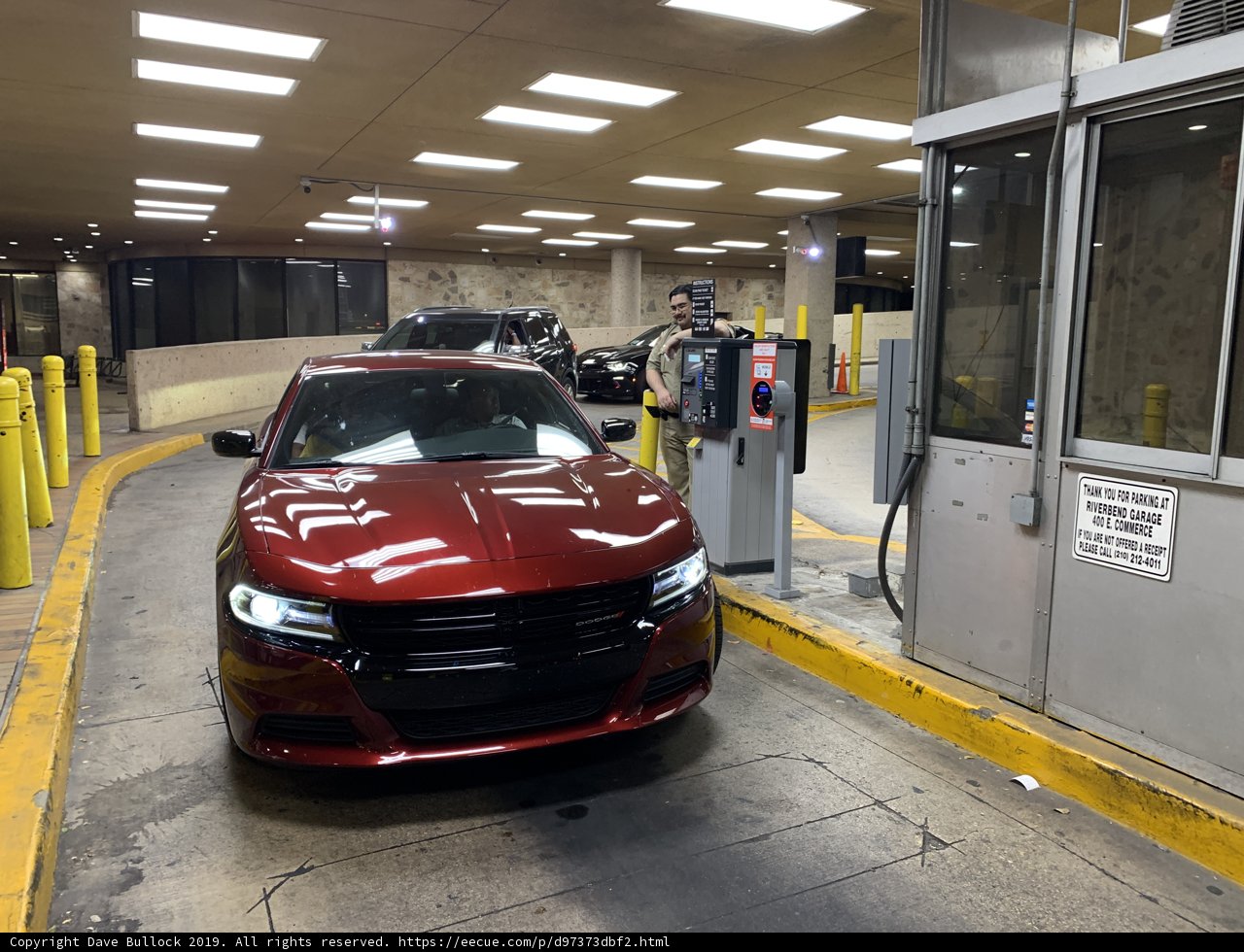 Red Sports Car Parked at San Antonio Terminal Garage