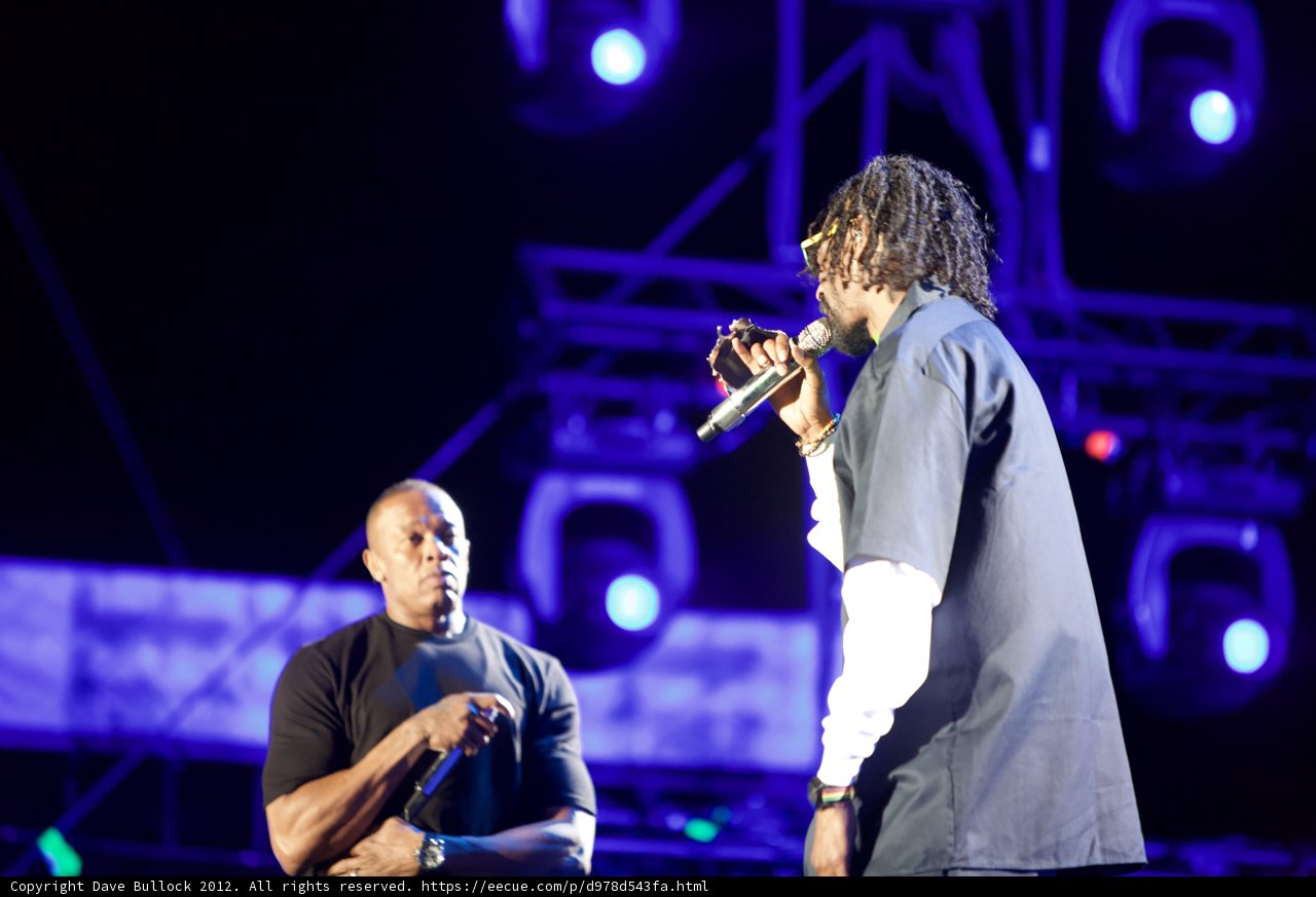 Dr. Dre and a Guest Perform on Coachella Stage