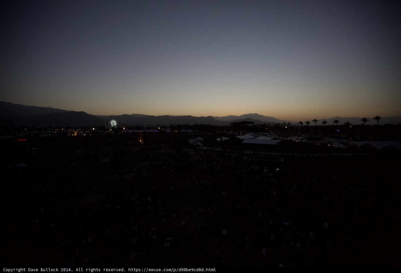 Sunset over the Coachella Valley