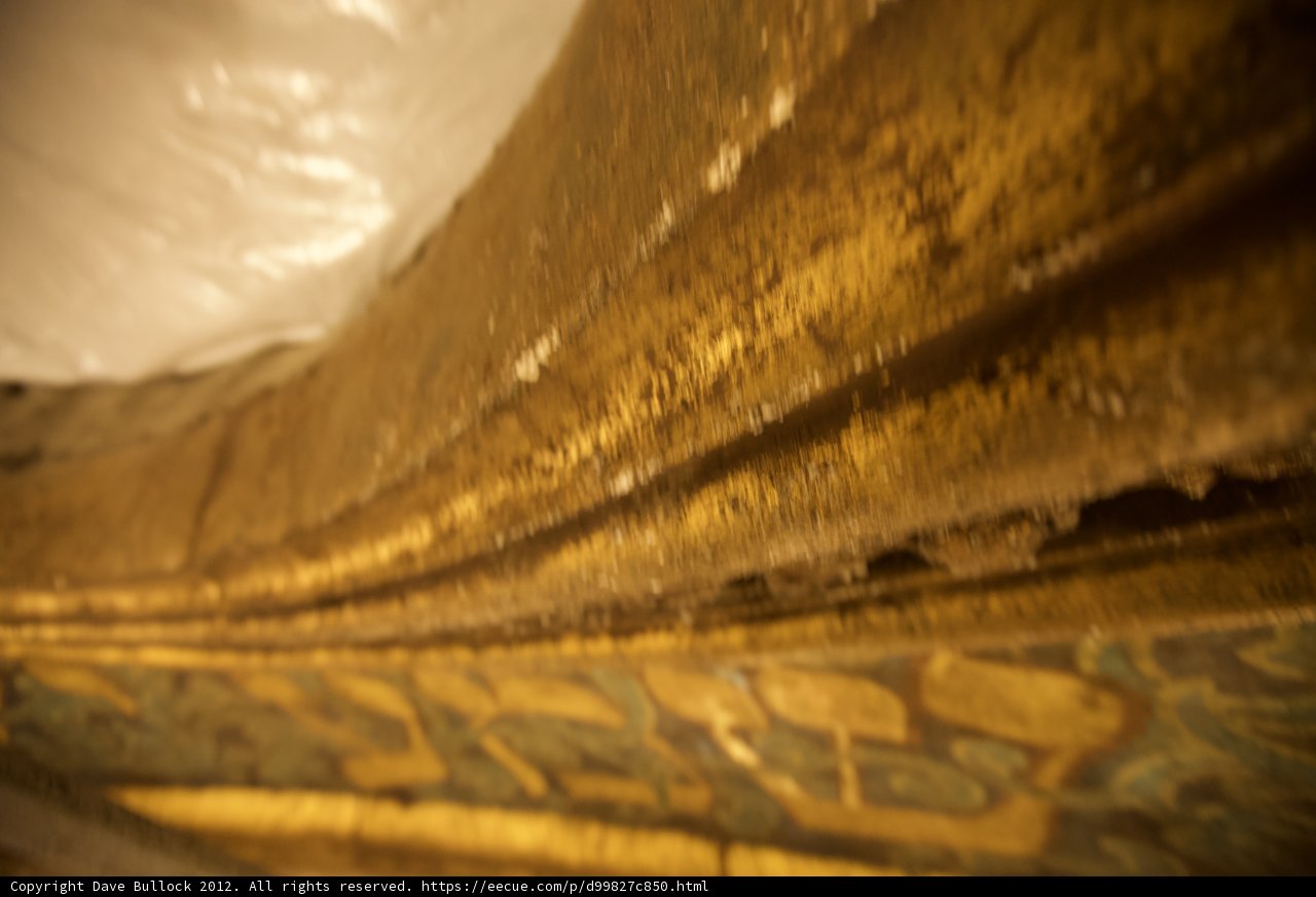 Shimmering Wall of Gold and White