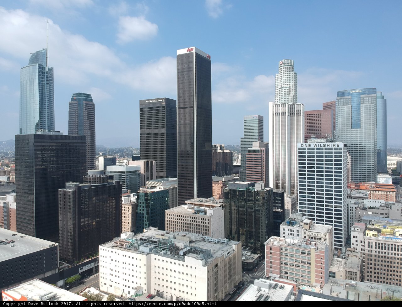 Aerial View of Los Angeles Skyline