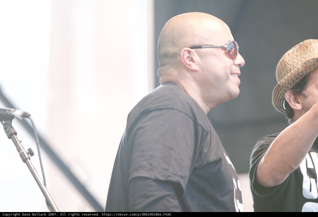 Duo with Microphones on Grand Stage