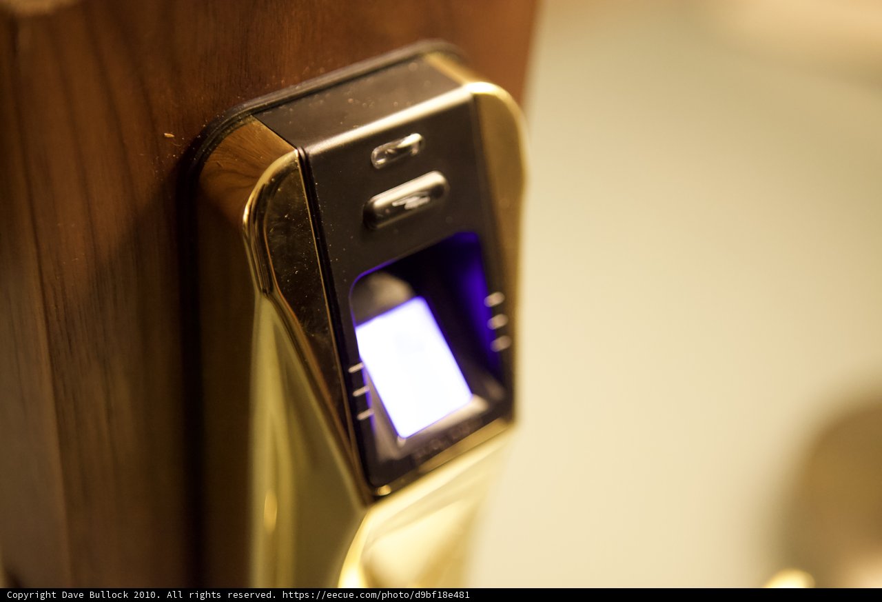 The Golden Electronic Door Lock
