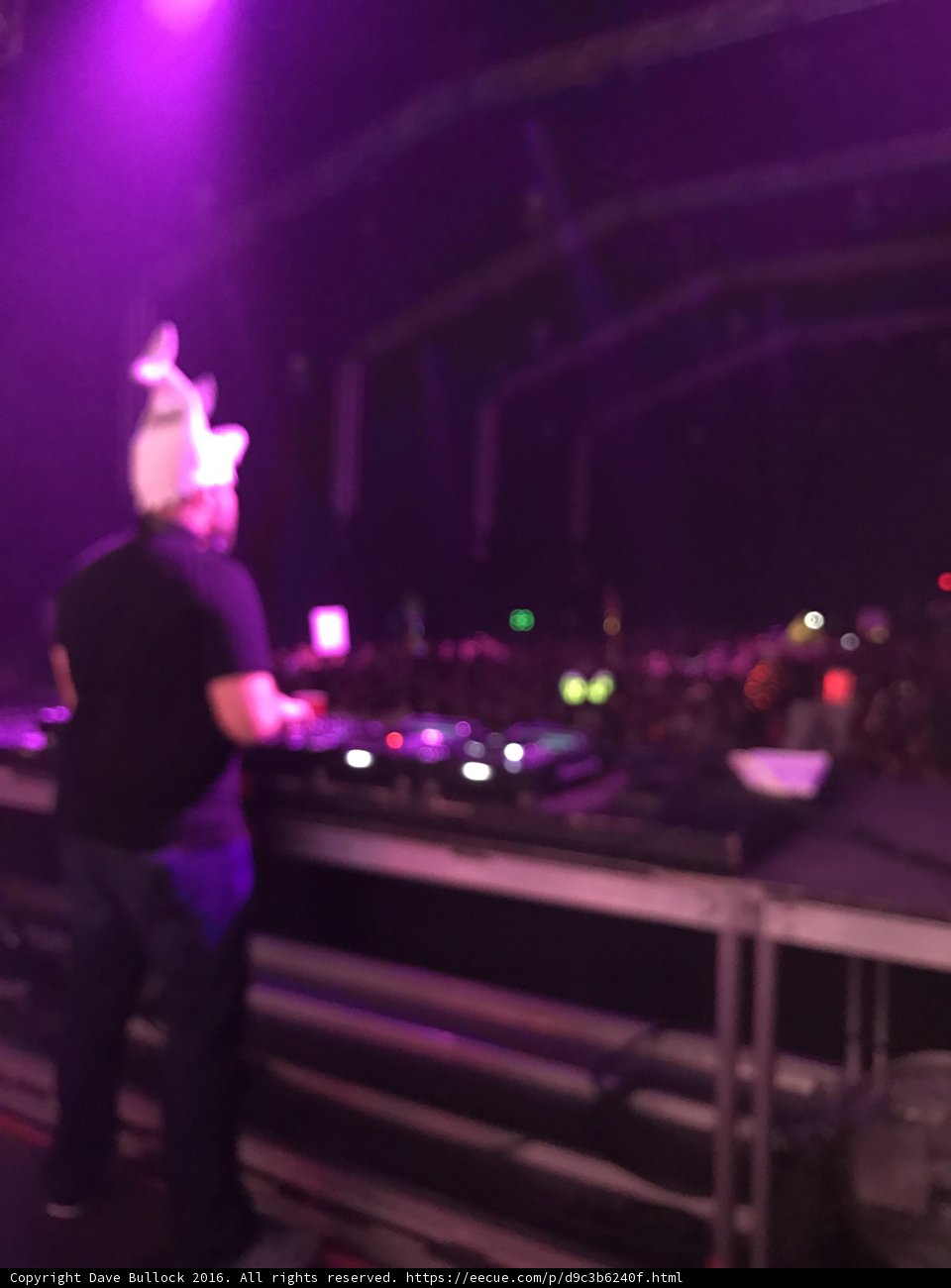 Hat-Wearing Deejay on Stage