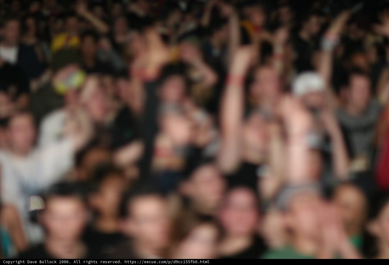 Blurred Crowd at Rock Concert