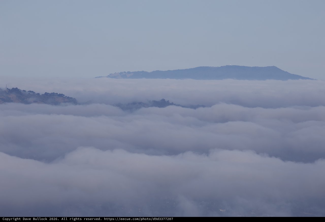 Islands in the Sky Above a Sea of Fog