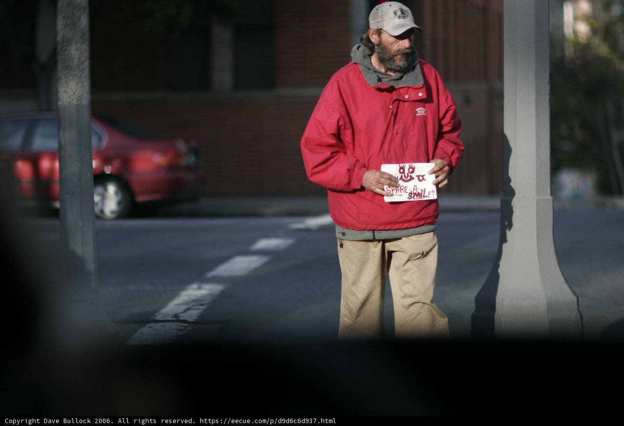 Red-Jacketed Man Protests on San Francisco Streets