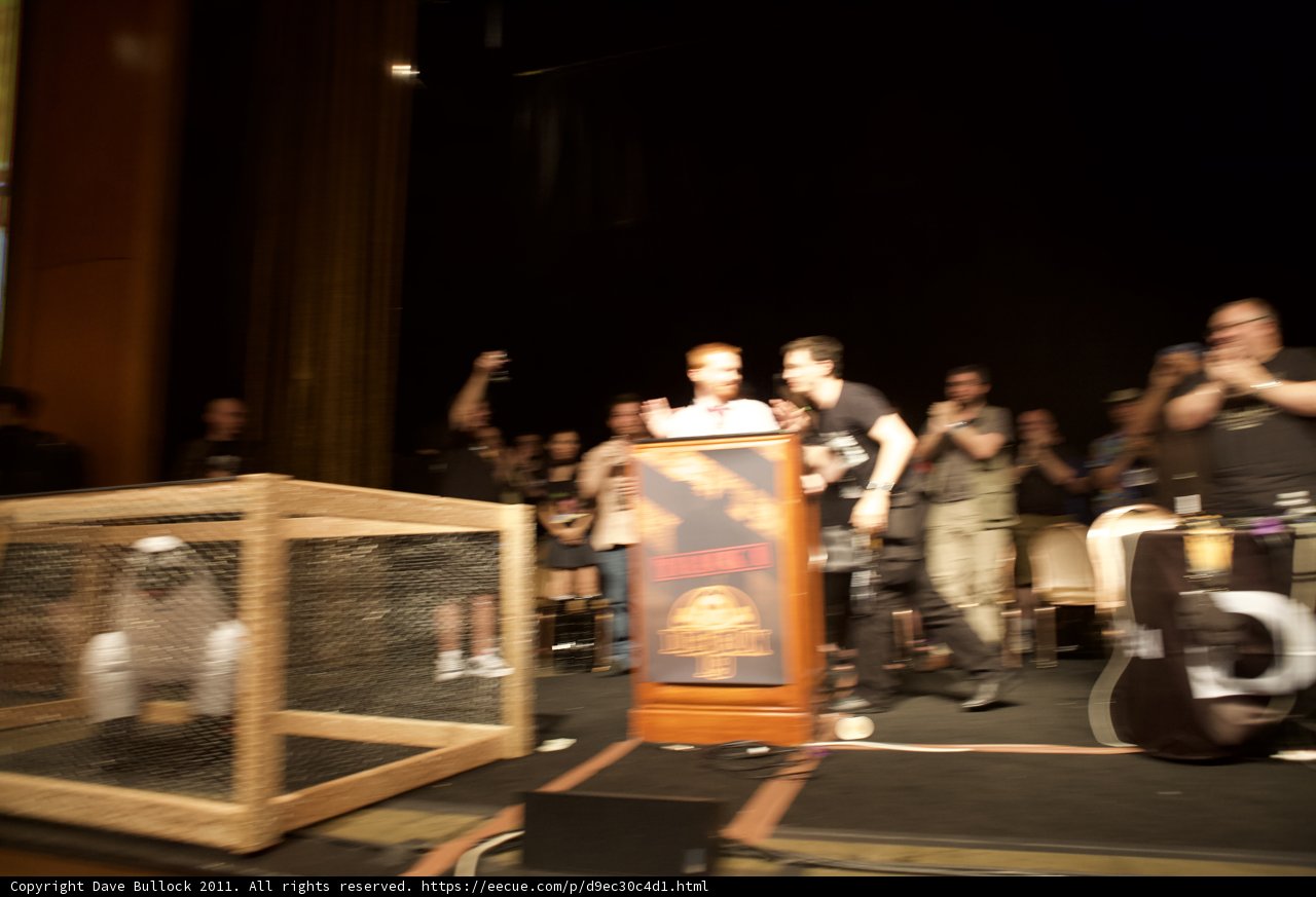 Man addressing the crowd at Defcon