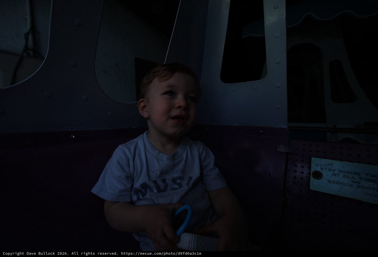 Young Child's Wonder at Fantasyland Attraction
