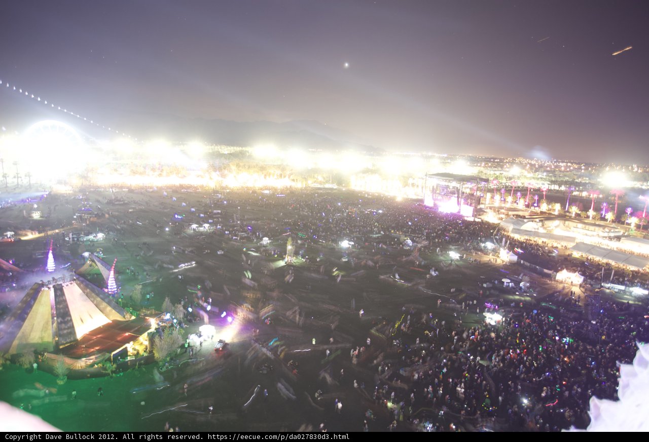 Flare-lit Night at Coachella