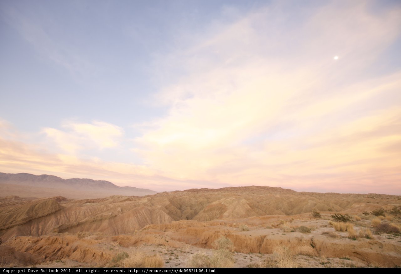 Moonrise over Anza Borrego Desert
