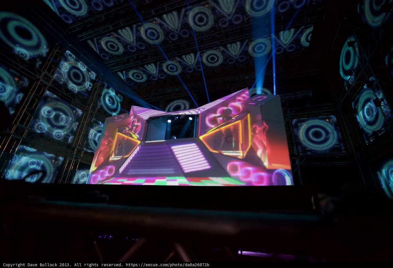 Illuminate the Night: A Colorful Screen on Coachella Stage