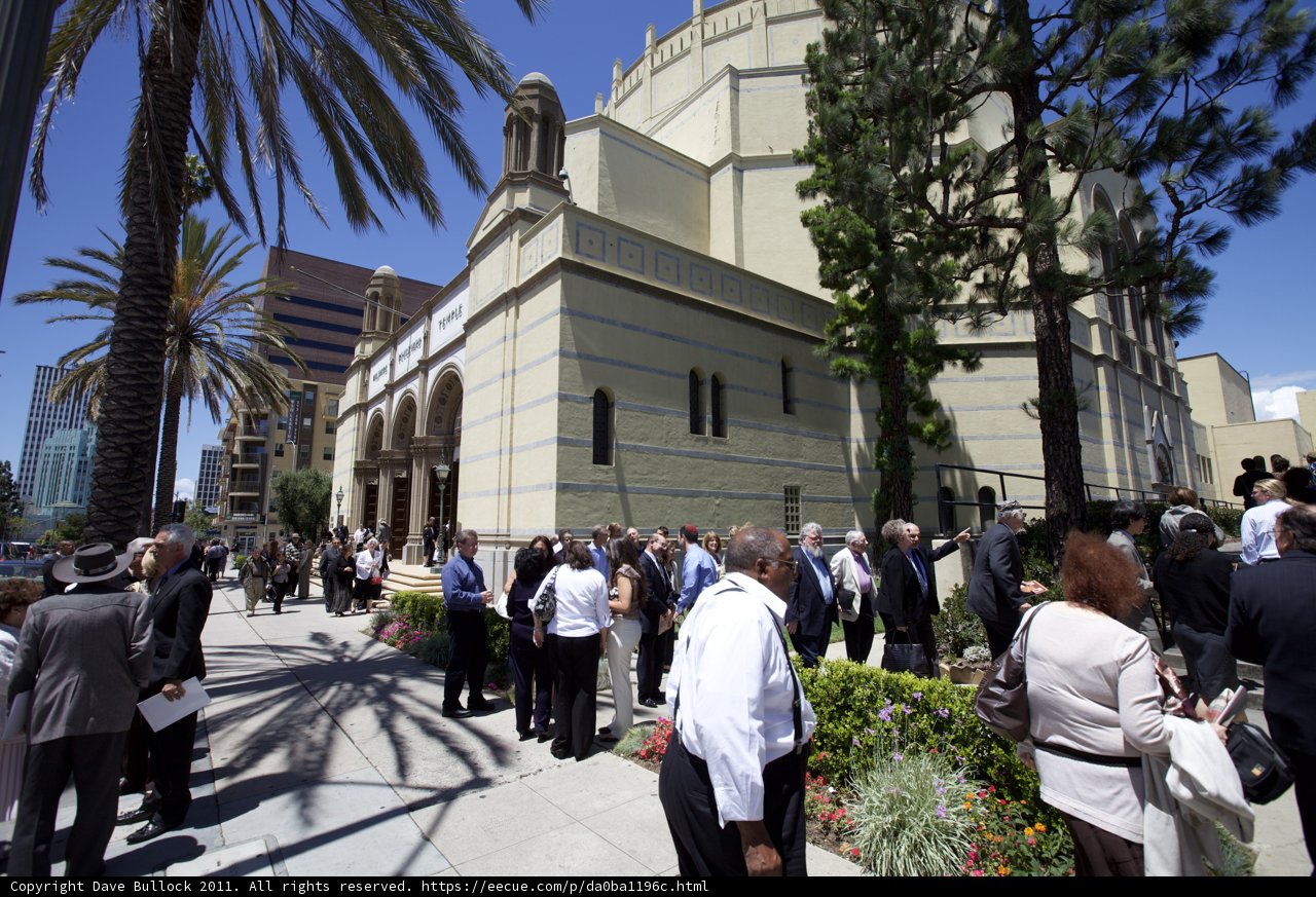 Group of 43 People in Formal Wear Outside Urban Building