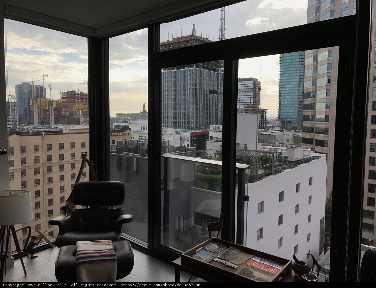 A Swivel Chair by the Cityscape