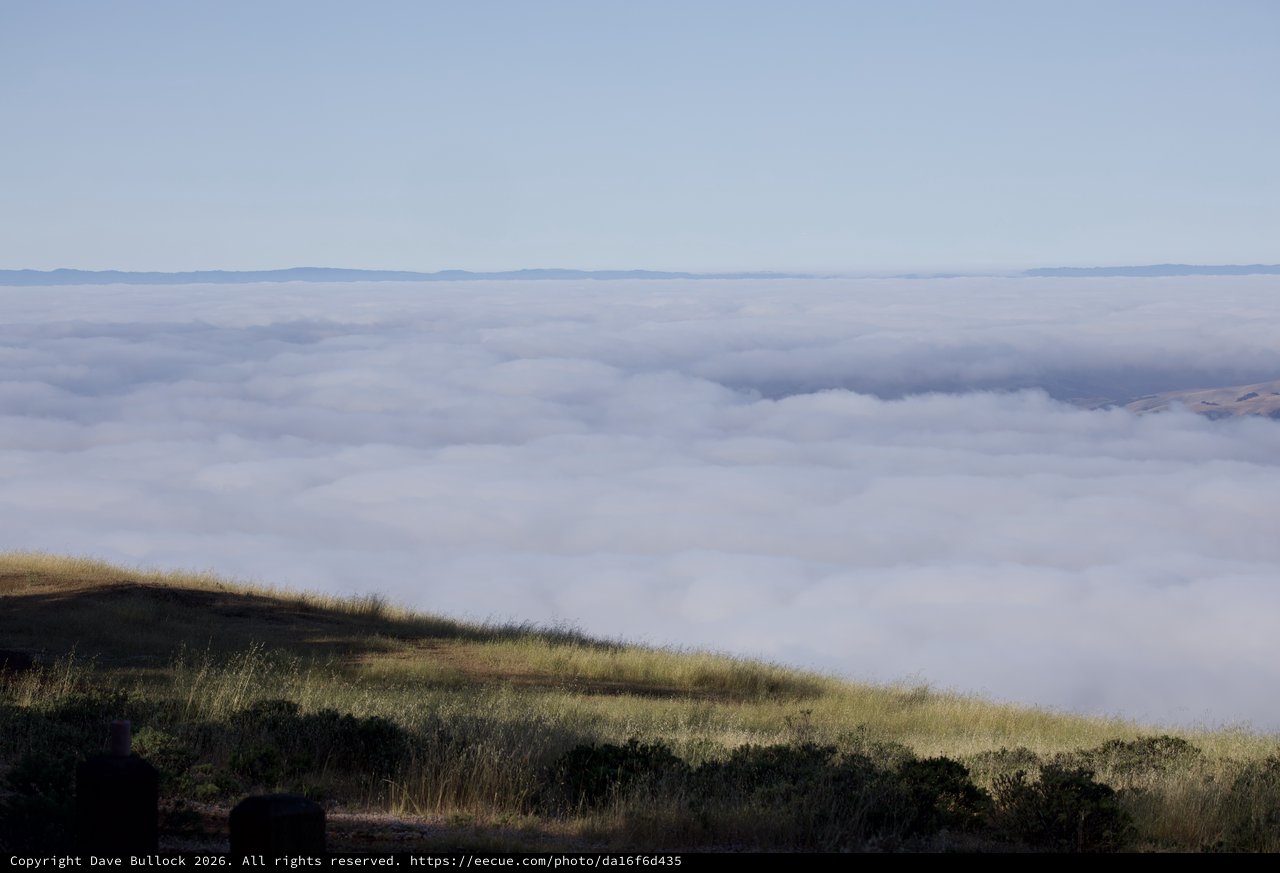 Sea of Clouds Swallows the Valley Below Mount Diablo