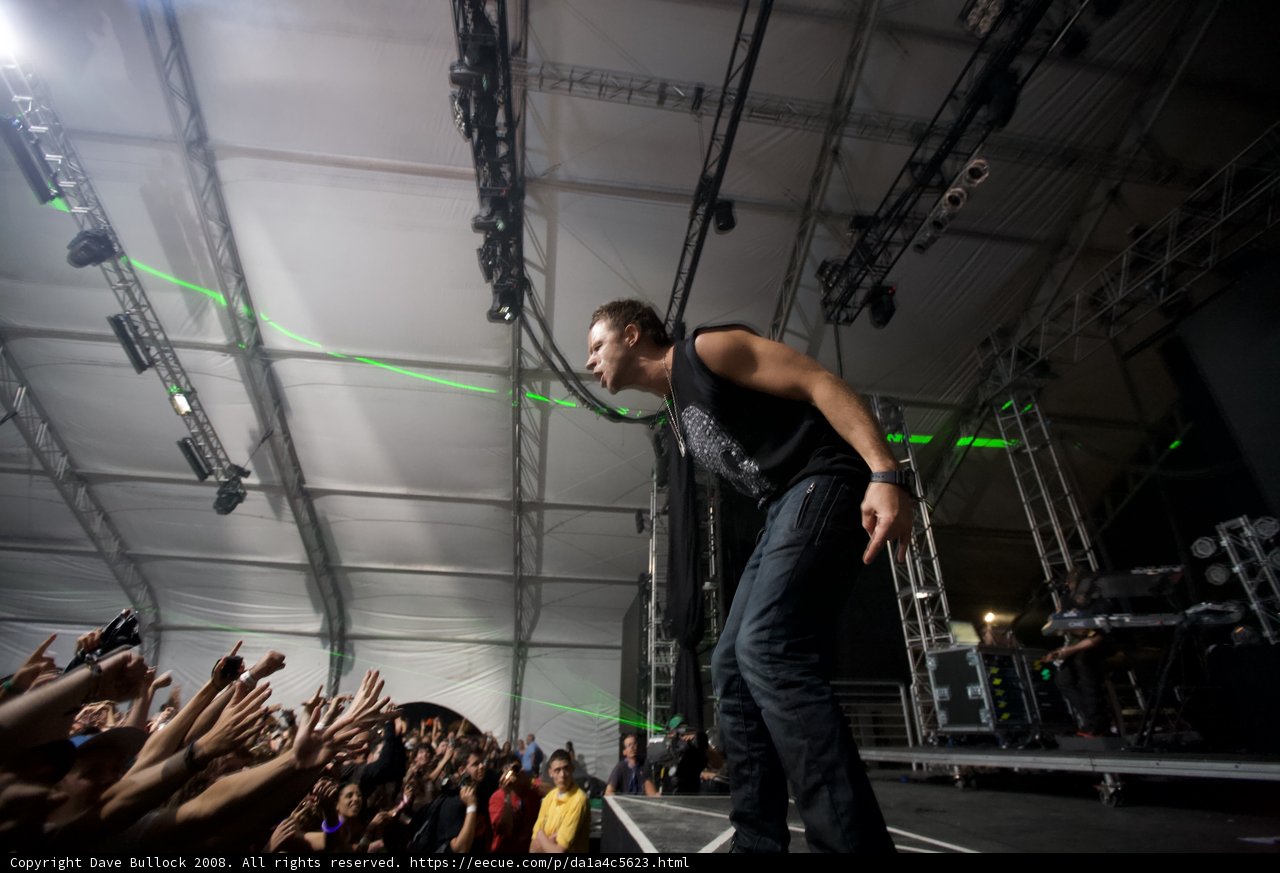 Ecstatic Man on Coachella Stage