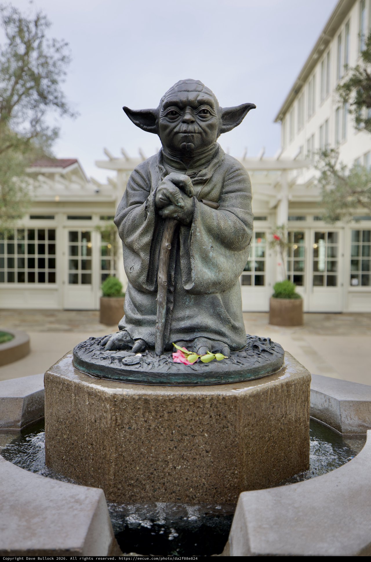 Yoda Statue at Skywalker Ranch Fountain