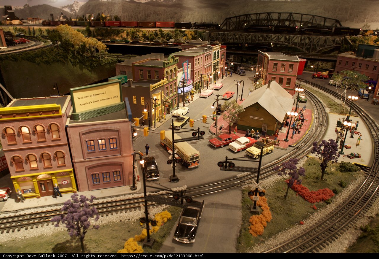 Miniature City on a Toy Train