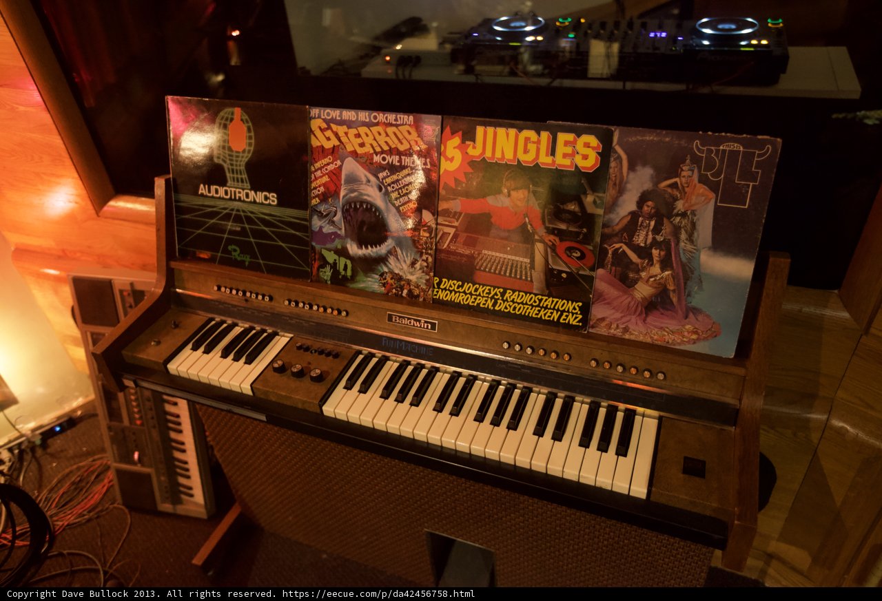 Vintage Keyboard and Record Player