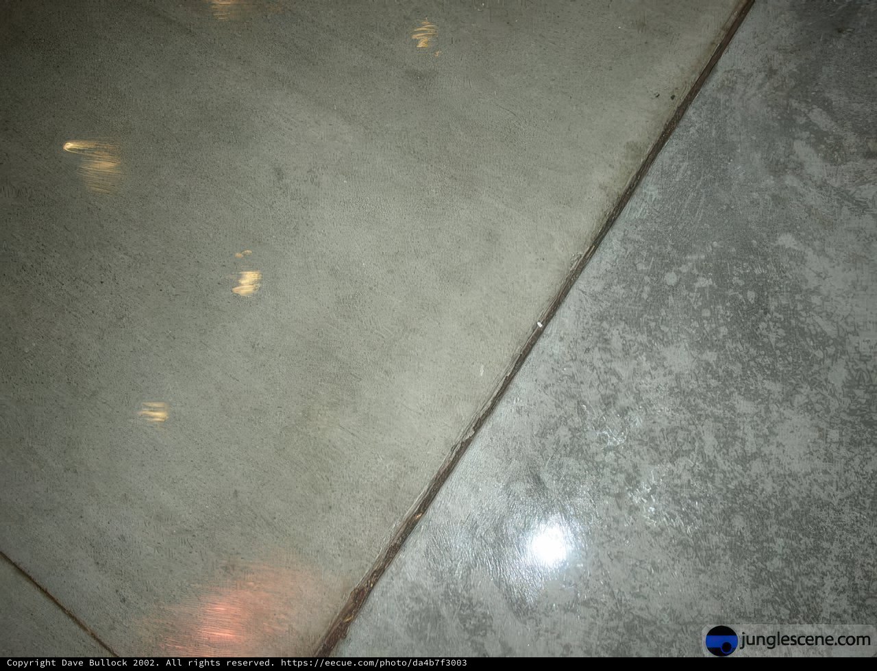 Metallic Floor with White Paint