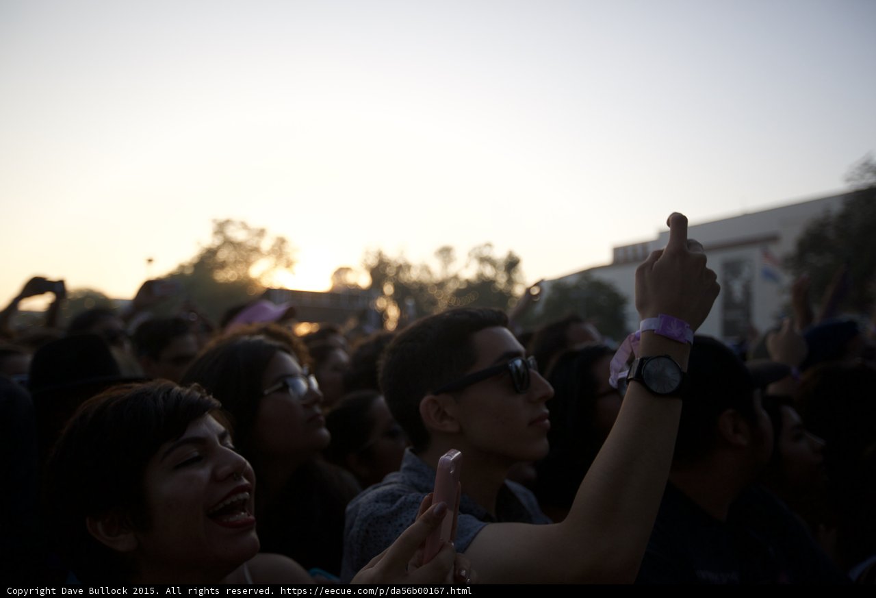 Crowd Silhouettes Sunset