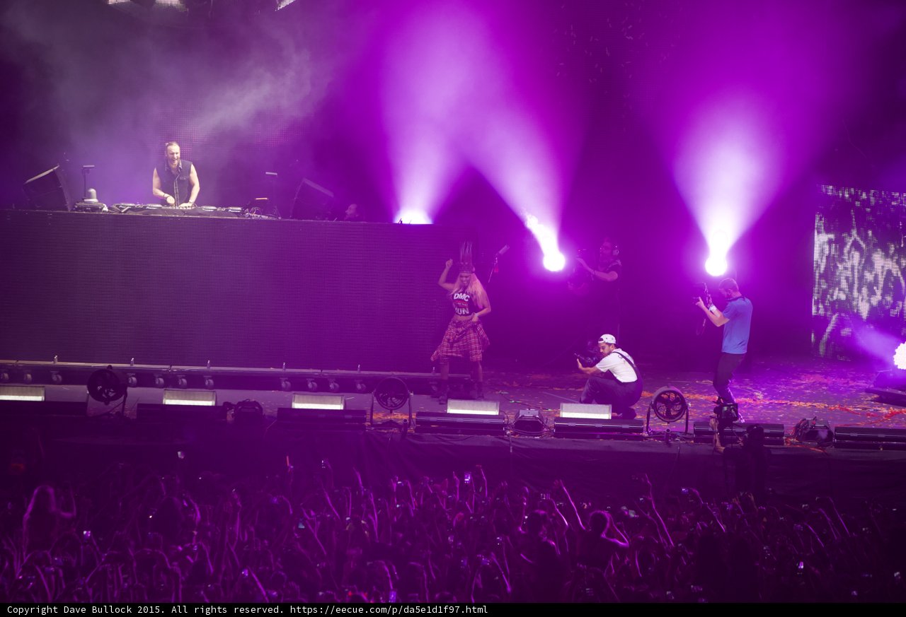 Rocking the Stage with Purple Lights