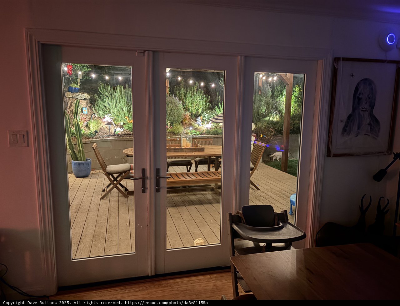 **Evening Glow Through French Doors**