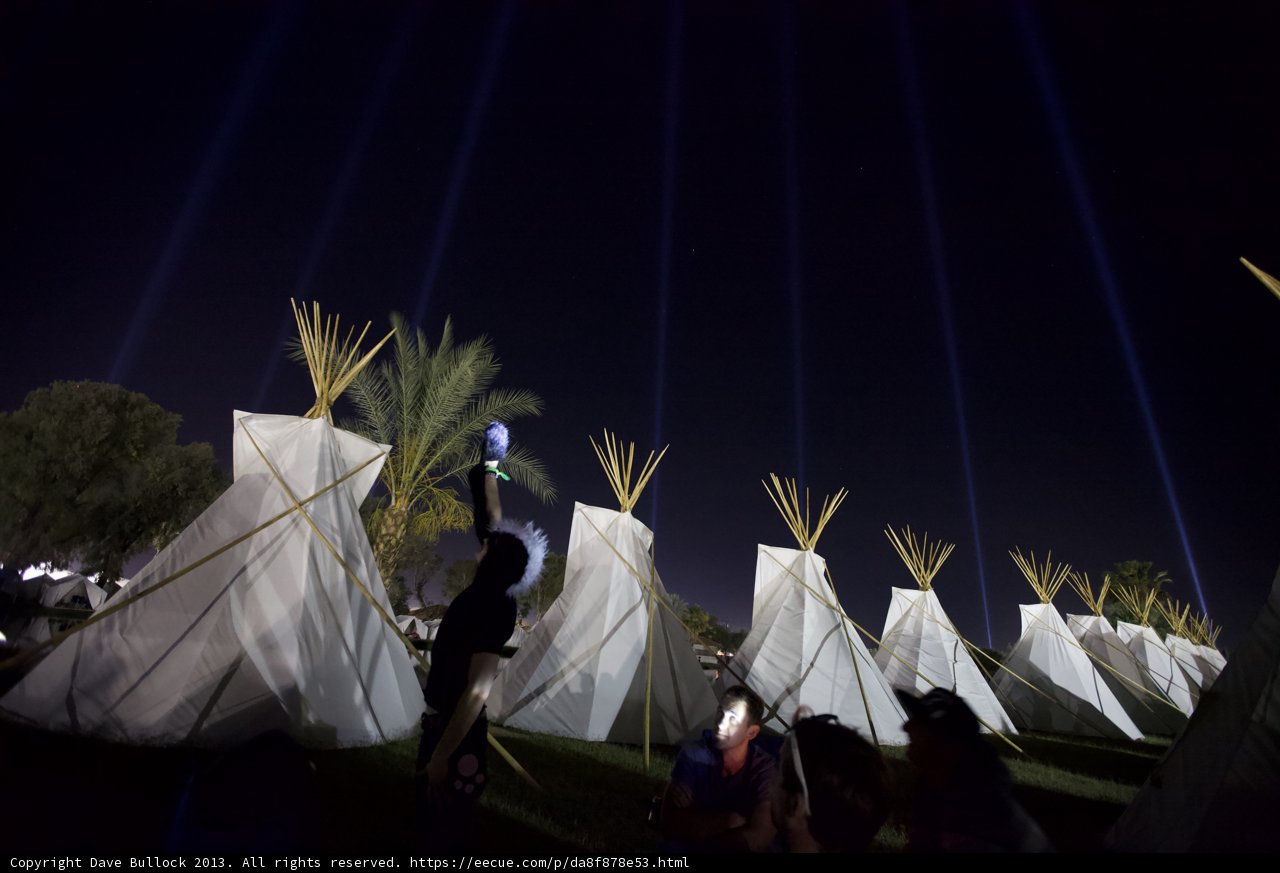 Nighttime Camping at Coachella