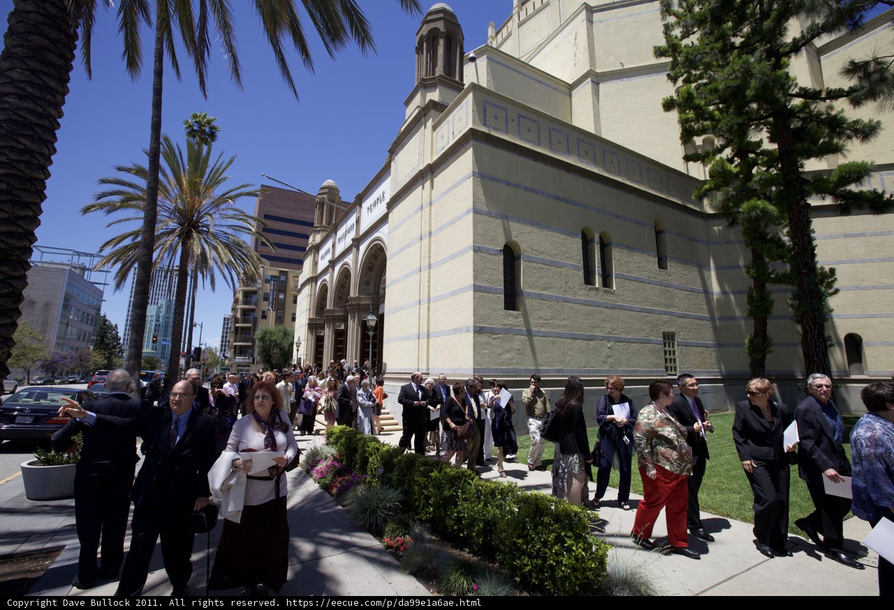Walking in Front of the Church