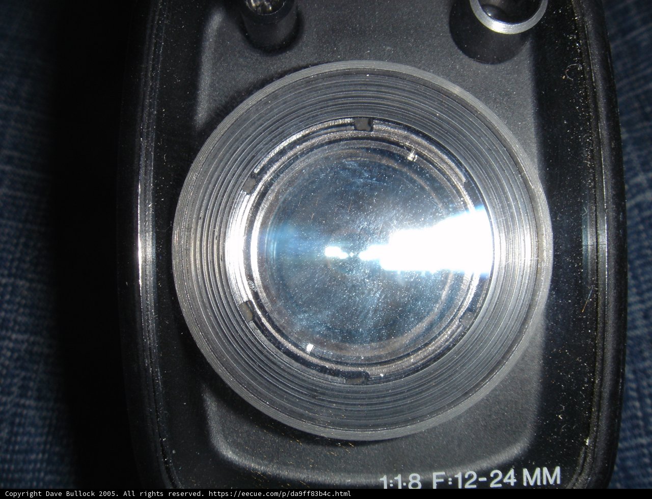 Illuminating the Zoom: A Close-Up of a Camera Lens with a Light