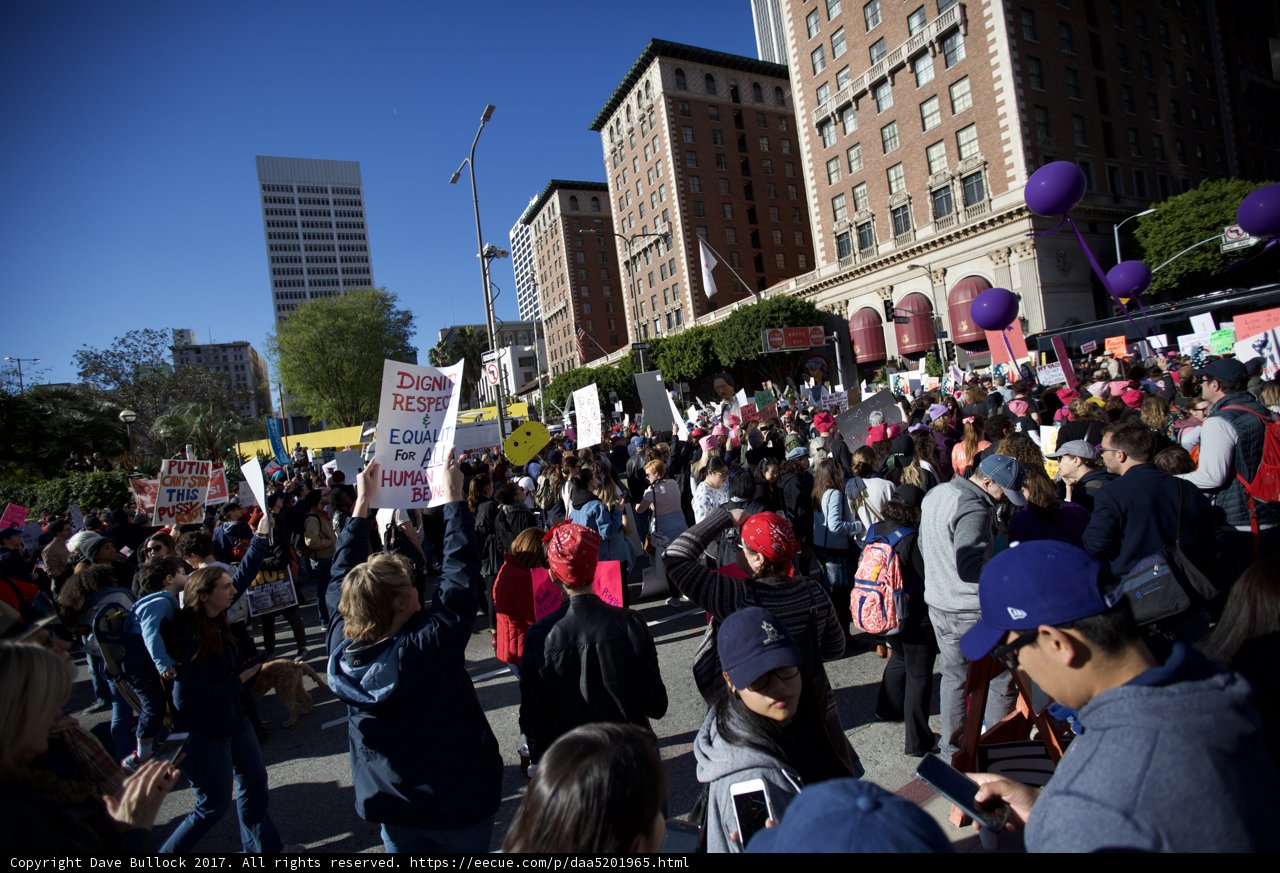 Women's March Protesters Advocate for Equal Rights