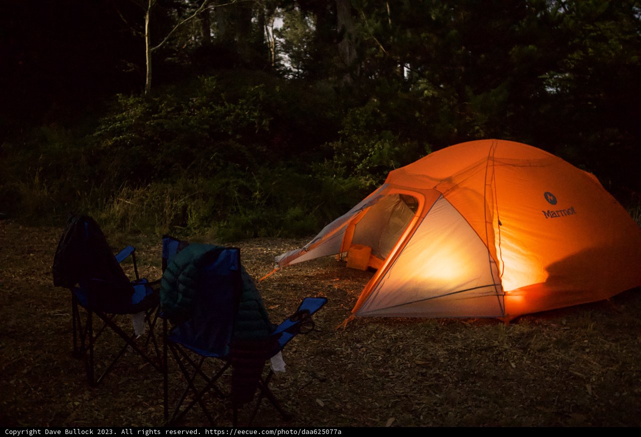 Nightfall at Camp: First Camping Trip, Presidio 2023