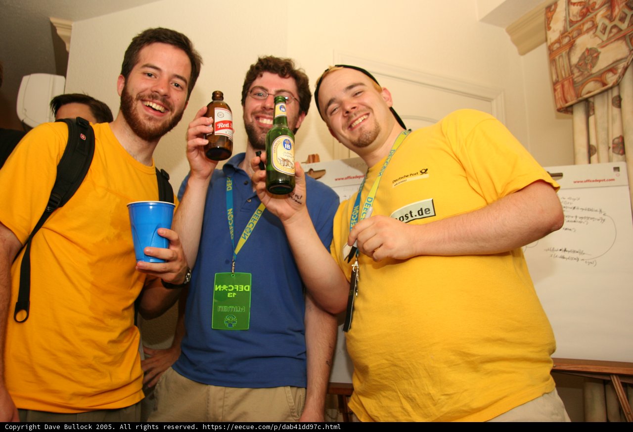 Three Men Enjoying Beers