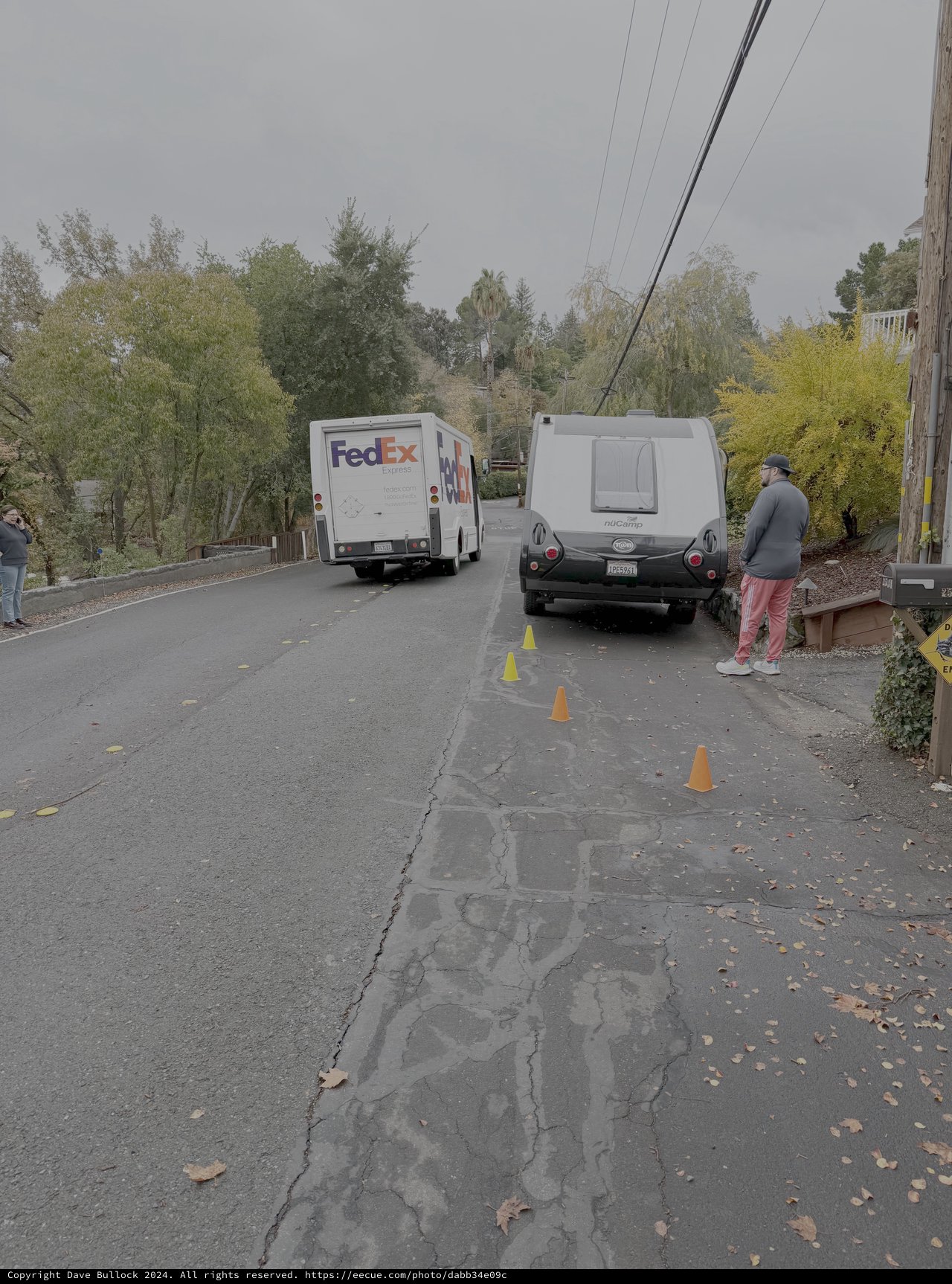 Traffic Accident Scene on Residential Road